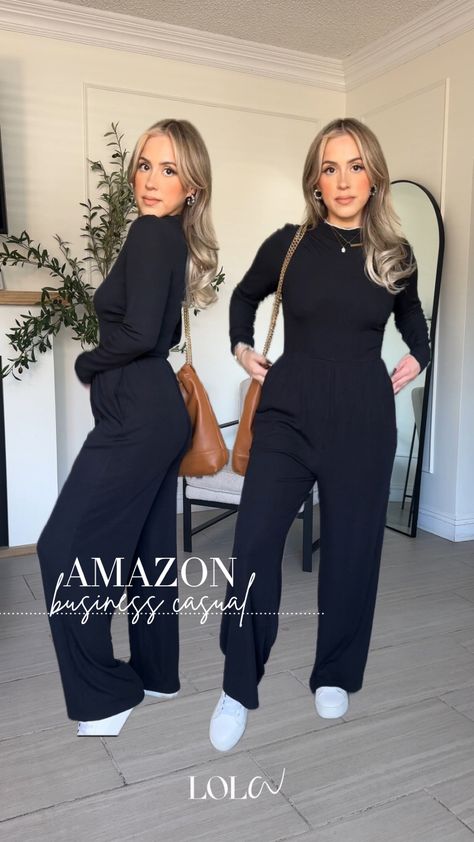 BTFBM Jumpsuits For Women Dressy … curated on LTK Amazon Business Casual, Business Casual Looks, Women's Workwear Fashion, Amazon Business, Early Fall Outfit, Womens Fashion For Work, Seasonal Fashion, Date Night Outfit, Spring Outfit