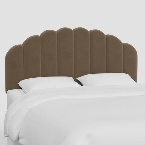 Queen Emma Headboard in Luxe Velvet Titan Walnut - Threshold™ Beautiful Headboards, Arched Headboard, Velvet Headboard, Wingback Headboard, Mattress Box Springs, Queen Headboard, King Headboard, Tufted Headboard, Bedroom Headboard