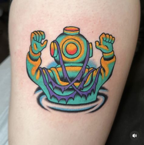 Space Kook Scooby Doo Tattoo, Scooby Doo Villain Tattoo, Scooby Doo Matching Tattoos, Scooby Doo Ghost Tattoo, Neon Color Tattoo, Retro Futurism Tattoo, Arcade Tattoo, Scooby Tattoo, Scooby Doo Tattoo Ideas