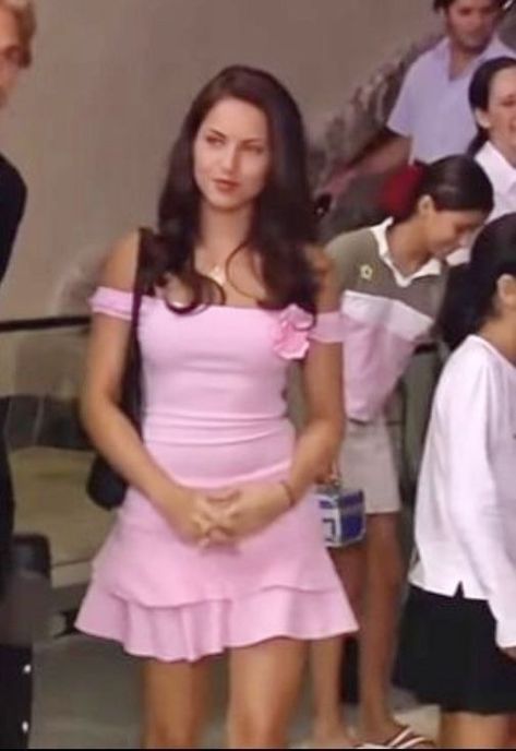 Hyper feminine, barbie,latina, Rubi, coquette, telenovela, Barbara mori, bow, pink aesthetic, soft girl, outfit inspo, pink ribbons Coquette Dress Outfit, Hyper Feminine Outfits, Feminine Outfit Ideas, Hyper Feminine, Barbara Mori, Feminine Outfits, Fashion Enthusiast, Feminine Aesthetic, Pink Outfits