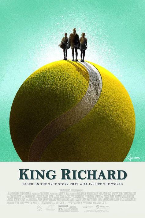 King Richard (2021) - Reinaldo Marcus Green King Richard Movie, Tony Goldwyn, Best Movie Posters, Jon Bernthal, King Richard, Williams James, Jada Pinkett Smith, Venus Williams, Pop Culture Art