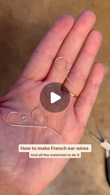 Stephanie | Ocean Inspired Jewelry | SILVERSMITH | EDUCATOR on Instagram: "✨A thorough explanation of making French Ear Wires✨ And a funny alternative to the step mandrel below👇🏻  22 gauge wire to start: it doesn’t have to be half hard, I use whatever I have on hand. You’re going to work harden the wire anyway so don’t worry about it. I like to tumble my wires to get more hardening done before attaching as well. When they come out they’re super shiny and my fingers stay in tact- win/win in my book.  Polishing these itty bitty things by hand is a disaster at my bench.  These teeny bezel mandrels are from Amazon and they’re so great. I use them more than I thought I would.  I prefer the stepped vs the taper so I don’t get a wonky bend. If you *don’t* have a mandrel then you can use a G2 pe How To Bend Wire For Jewelry, Wire Jewelry Earrings, Ocean Inspired Jewelry, Ocean Inspired, French Wire, Inspired Jewelry, Ocean Inspiration, Itty Bitty, Silver Wire