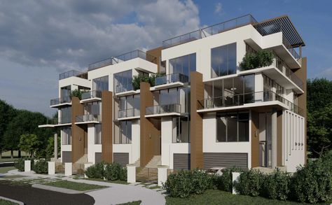 5-Unit Luxury Townhome Development Submitted To Design Review Board In Miami Beach - Florida YIMBY Board Formed Concrete, Location Plan, Apartment Floor, Review Board, Single Story Homes, Apartment Floor Plans, Side Garden, Miami Beach Florida, Multi Family Homes