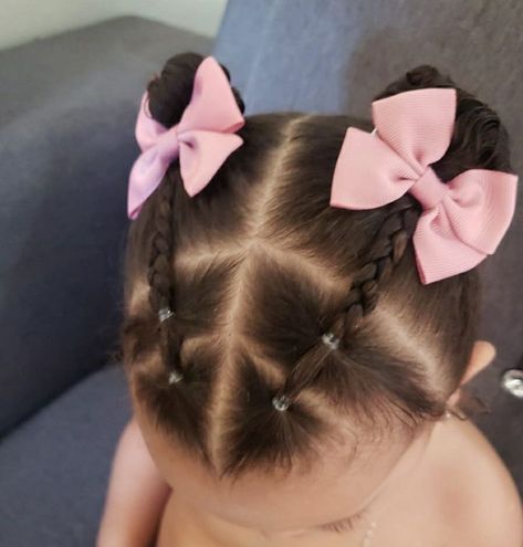 Styles For Black Hair, Baby Girl Hairstyles Curly, French Braid Styles, Daughter Hairstyles, Cute Toddler Hairstyles, Easy Little Girl Hairstyles, Girly Hairstyles, Girl Hair Dos, Lil Girl Hairstyles