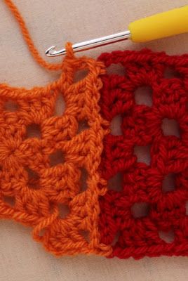 Granny Square Joining, Joining Crochet Squares, Joining Granny Squares, Granny Square Scarf, Granny Pattern, Granny Square Crochet Patterns Free, Crochet Edging Patterns, Creative Crochet, Yarn Craft