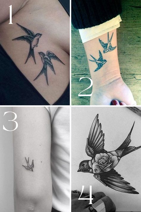 The Best Sparrow Tattoos + Designs with Special Meaning - Tattoo Glee Sparrow Tattoo Placement, Small Sparrow Tattoo, Sparrow Tattoo Meaning, Sparrows Tattoo, Small Sparrow Tattoos, Traditional Sparrow, Sparrow Tattoos, Justin Tattoo, Collar Bone Tattoos