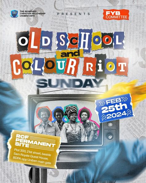 FYB Colour riot day flyer design Flyer Design Ideas Graphics, Event Poster Design Inspiration, Professional Flyer Design, Business Flyer Design, Christian Graphic Design, Business Pinterest, Graphic Shapes Design, Graphic Design Tutorials Learning, Desain Editorial