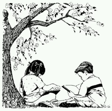 Reading outside under a tree Why Reading Is Important, Reading Is Important, Sitting Under A Tree, Under A Tree, Black And White Girl, Clip Art Pictures, Free Vector Illustration, Free Cartoons, Tree Drawing