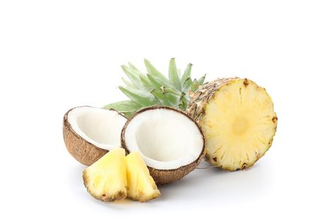 Pineapple And Coconut, Bubble Tea Shop, Pineapple Coconut, Tea Shop, Bubble Tea, Pineapple, White Background, Coconut, Bubbles