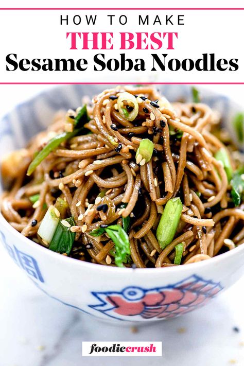 This Japanese soba noodle recipe Is a simple Asian side dish or easy main meal served hot or cold and ready in 20 minutes or less. Soba Rice Noodle Recipe, Soba Noodle Recipe Chicken, Japanese Soba Noodle Recipe, Cold Soba Noodle Recipe, Asian Hot Pot Recipe, Soba Noodle Stir Fry, Soba Noodle Recipe, Steamed Clams Recipe, Soba Noodle Soup