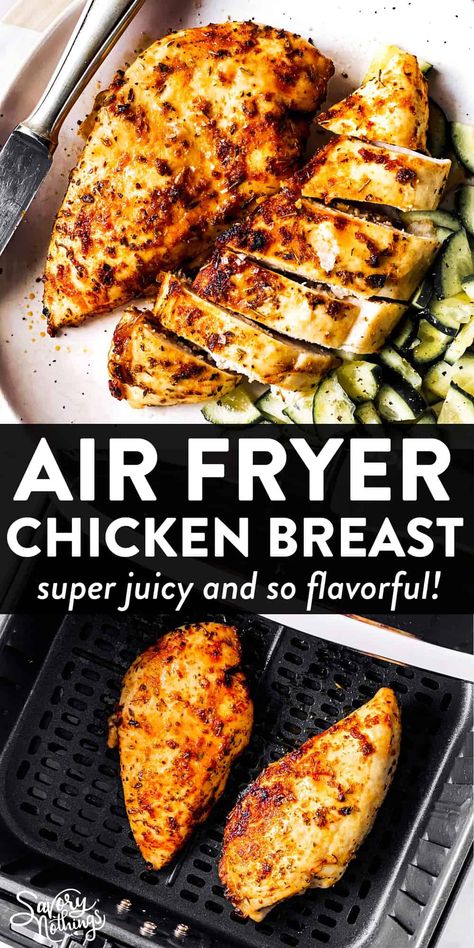 Air Fryer Recipes Chicken Breast, Air Fryer Chicken Breast, Air Fryer Oven Recipes, Air Fry Recipes, Air Fried Chicken, Air Fryer Recipes Chicken, Air Fryer Dinner Recipes, Cooked Chicken, Chicken Bites