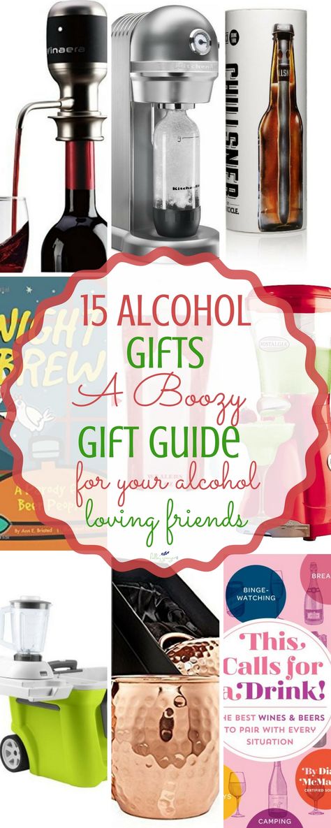 Searching for a gift to give your alcohol loving friends? I’ve got the perfect gift guide for you! 15 Alcohol … Mixed Drink Gift Ideas, Christmas Alcohol Gifts, Alcoholic Gifts, Diy Alcohol Gifts, Alcohol Related Gifts, Alcohol Basket, Boozy Gifts, Alcohol Gift Baskets, Christmas Alcohol