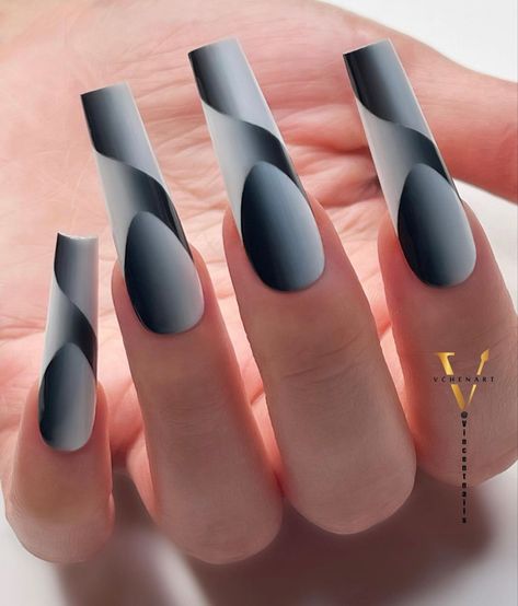 Black Ombré Nails, King Nails, Black Ombre Nails, Bra Tape, Bubble Nails, Classy Acrylic, Ombré Nails, Nail Trend, Fancy Nails Designs