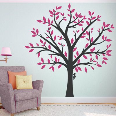 Tree Wall Painting, Tree Decals, Family Tree Wall Decal, Animal Wall Decals, Family Tree Wall, Name Wall Decals, Wall Drawing, Wall Paint Designs, Tree Wall Decal