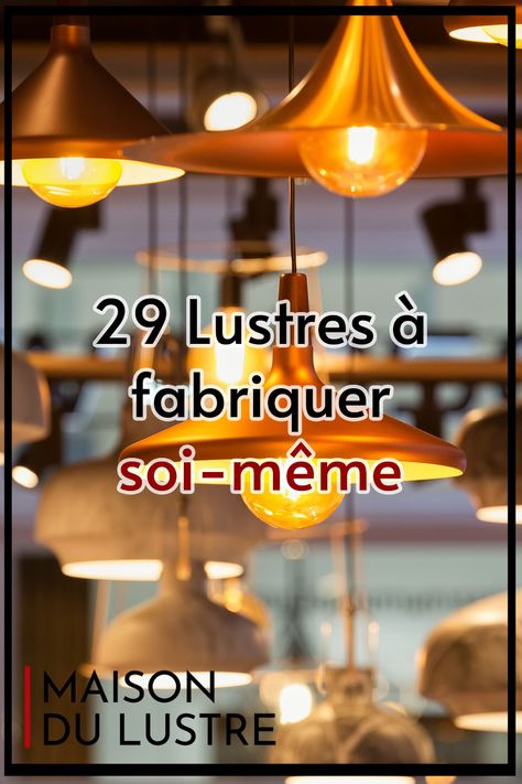 29 Lustres à fabriquer soi-même Diy Suspension Luminaire, Suspension Diy, Diy Lustre, Luminaire Suspension Design, Diy Suspension, Diy Luminaire, Luminaire Original, Luminaire Vintage, Lustre Design