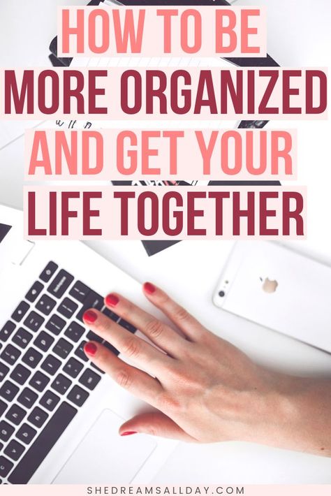 How to be more organized and how to get your life together, so you can be more successful and get more things done. Organization ideas, tips and motivation. Get your life in order today with these handy tips! #organization #productivity How To Fix My Life, Professional Communication, Organised Life, How To Be More Organized, Better Organization, Get Your Life Together, Be More Organized, Organizational Hacks, Organized Lifestyle