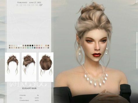 Wow! Check out this Wings-To0628 Elegant Hair By Wingssims Sims 4 CC! Hairstyles, New Hair Mesh: WINGS-TO0628 ELEGANT HAIR by wingssims – TSR. Colors: 36, All lods, Compatible hats. #sims #sims4 #sims4cc #gaming Wingssims Hair Cc, Sims 4 Cc Hairstyles, 4 Hairstyles, Cc Shopping, Sims 4 Cc Download, Elegant Hair, Sims 4 Game, Ts4 Cc, Sims 4 Cc