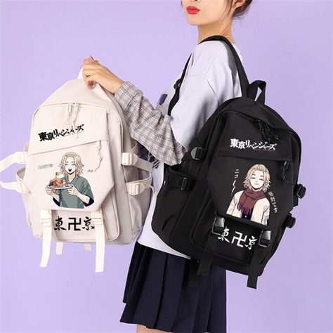 Anime Tokyo Revengers Manjiro Sano Student Backpack Mikey Schoolbag Unisex Gift 100% Brand new & High quality  Color:  (As shown in picture) Material: Nylon Size: 34*29*13 cm Package: 1 Bag Style Backpack Size Medium Exterior Material Nylon Closure Zip Bag Height 42 cm Bag Width 29 cm Bag Thickness 13 cm Features Adjustable Strap Department Unisex Adults Theme Anime Character Family Tokyo Revengers Character Manjiro Sano Occasion Casual Country/Region of Manufacture China Brand Unbranded Anime Bags Backpacks, Bat Dragon, Anime School Bag, Mikey Draken, Anime Bag, Cartoon Backpack, Anime Accessories, Beautiful Photoshoot, Back Bag