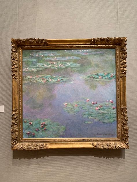 Museum of Fine Arts in Boston Waterlilies Monet, Aesthetic Art Museum, Art Museum Aesthetic, Boston Museum Of Fine Arts, Museum Aesthetic, Museum Of Fine Arts Boston, Water Lilly, Monet Paintings, Photo Diary