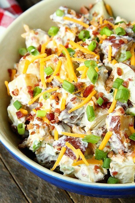 Baked Potato Salad Recipe, Bacon Ranch Potato Salad, Ranch Potato Salad, Loaded Baked Potato Salad, Best Baked Potato, Bacon Ranch Potatoes, Baked Potato Salad, Creamy Potato Salad, Fresh Potato