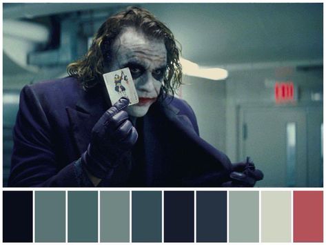 Nolan Cinematography, Cinema Palettes, Directed By Christopher Nolan, The Dark Knight 2008, Color In Film, Movie Color Palette, Cinema Colours, Movie Screenshots, Color Script