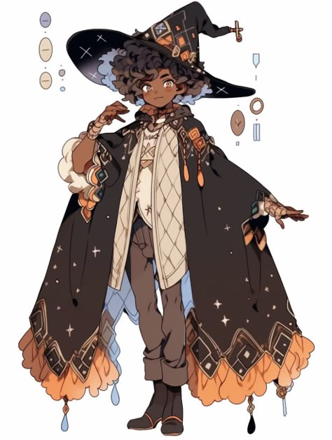 Herbologist Character Design, Outfits With Cloaks, Hooded Figure Character Design, Person Wearing Cloak, Anime Cloak Character Design, Cape Flowing Reference, How To Draw Witch Hats, Headmaster Character Design, Cloak Outfit Drawing