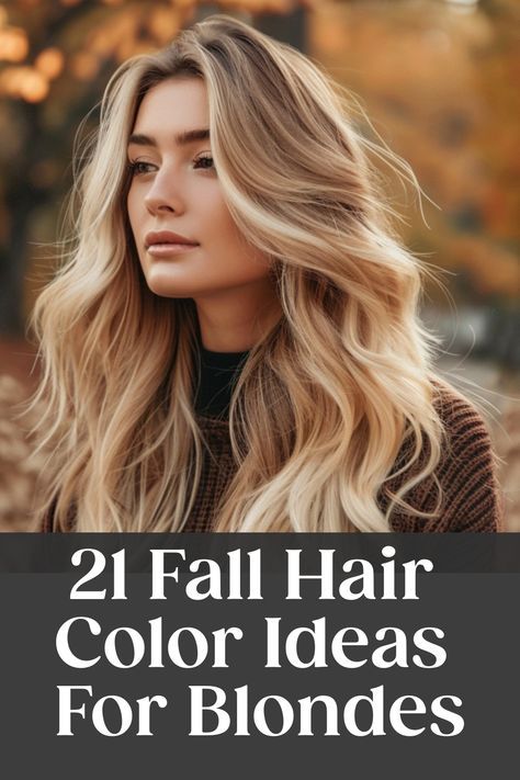 Discover the perfect fall blonde hair color for a fresh seasonal look with our stunning collection of fall blonde hair inspirations! Whether you're considering a subtle change with fall blonde highlights or seeking a bold transformation with fall blonde balayage, we've got you covered. Embrace the warmth and depth of autumn hues by trying out the latest trends in fall blonde hair. Elevate your style this season with gorgeous shades and techniques that will beautifully complement the cozy vibes o Warmer Blonde Hair For Fall, New Fall Hair Color Ideas, Blonde Hair Ideas For Brunettes, Honey Blonde Hair Medium Length, Blonde And Auburn Hair, Fall Hair Color Ideas For Blondes, Trendy Fall Hair Color For Blondes, Fall Hair Color Trends For Blondes, Fall Balayage Blonde