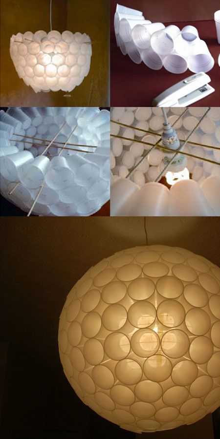 Cheap but modern looking lighting! Lampe Diy, Diy Lampe, Church Stage Design, Diy Chandelier, Diy Lamp, Plastic Cups, Diy Lighting, Light Fixture, Art Diy