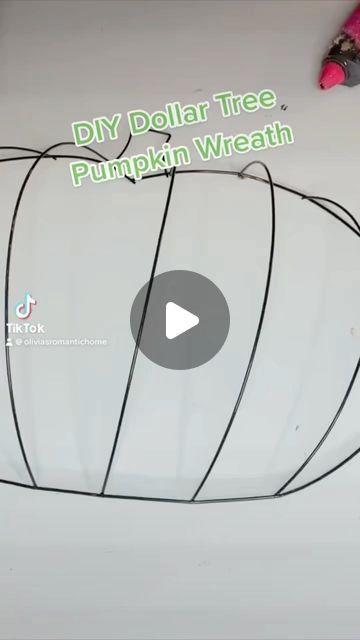 Pumpkin Wreath Diy Videos, Diy Metal Pumpkin Decor, Dollar Tree Fall Door Decor, Dollar Tree Fall Wreaths Diy, Dollar Tree Wired Pumpkin, Pumpkin Wreath Diy Mesh Ribbon, Pumpkin Deco Mesh Wreath, Pumpkin Frame Wreath Tutorial, Pumpkin Shaped Wreath Dollar Tree