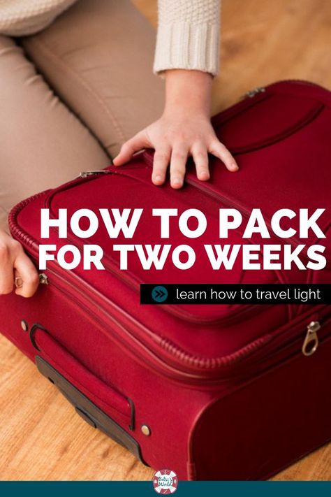 Packing For Two Weeks, Pack For Two Weeks, Packing A Suitcase, Suitcase Packing Tips, Travel Packing Checklist, One Suitcase, Travel Life Hacks, Packing Hacks Clothes, Packing Clothes