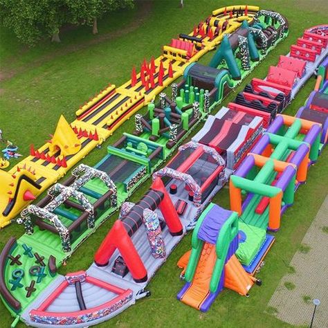 Backyard Obstacle Course, Cool Pool Floats, Kids Backyard Playground, Inflatable Obstacle Course, Aqua Park, Inflatable Water Park, Bangunan Minecraft, Bouncy House, Giant Inflatable