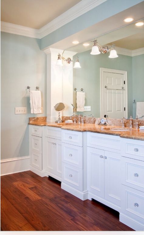 Sherwin Williams Topsail Plain Kitchen, Coastal Plain, Salon Suites, Brown Floors, Bathroom Paint Colors, Sherwin Williams Paint Colors, White Rooms, Cabinets Kitchen, Bedroom Paint