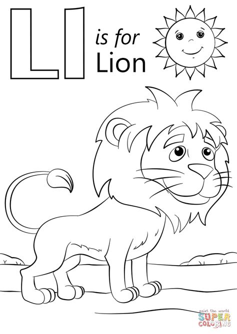 Letter L Crafts, L Is For Lion, Lion Coloring, Ladybug Coloring Page, Letter A Coloring Pages, Coloring Letters, Lion Coloring Pages, Coloring Page Free Printable, Abc Coloring Pages