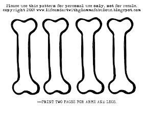 Free Printable Skeleton Bones, Bone Template Free Printable, Skeleton Template Printable Free, Skeleton Template, Skeleton Pattern, Easy Diy Halloween Decorations, Paper Halloween, Outline Images, Halloween Stories