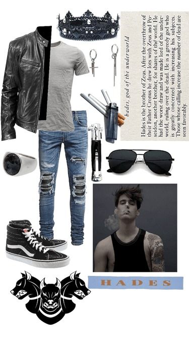 modern day god: Hades Outfit | ShopLook Hades Outfit Men, Hades Costume Men, Hades Outfit, Cross Earrings Men, Hades Costume, God Costume, Hades God, Greek God Costume, Percy Jackson Outfits