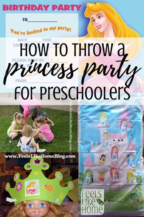 Princess Party Games For Kids Activities, Princess Games Party, Princess Goody Bag Ideas, Princess Party Activities For Kids, Simple Princess Birthday Party, Easy Princess Party, Princess Birthday Games, Disney Princess Birthday Party Decor, Princess Birthday Ideas