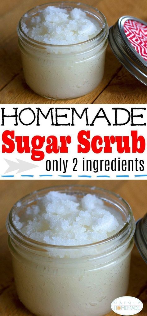 Homemade Sugar Scrub Only Two Ingredients for smooth and baby soft skin in less than a minute. Perfect for dry, itchy and sensitive skin. Winter months dry my skin and this is perfect to help relieve dryness. #Sugar #scrub #sugarscrub #natural #homemade # Homemade Sugar Scrub, Skin Exfoliator, Diy Sugar Scrub Recipe, Natural Sugar Scrubs, Sugar Scrub Homemade, Sugar Scrub Recipe, Diy Body Scrub, Sugar Scrub Diy, Baby Soft Skin