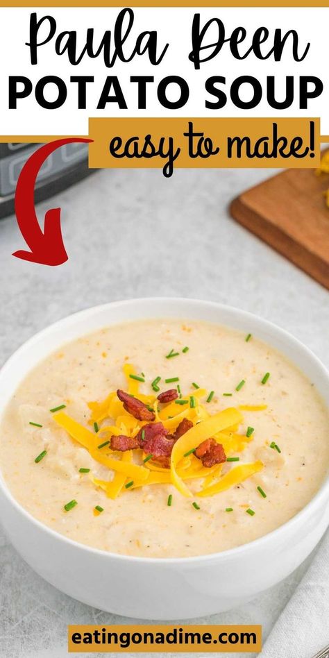 Crockpot Pot Potato Soup, Crockpot Potato Soup Recipes With Hashbrowns, Cream Potato Soup Crock Pot, Houlihans Potato Soup Recipe, Charleston's Potato Soup, Paula Dean Potato Soup Crock Pot, Paula Deen Potato Soup Recipe, Best Cheesy Potato Soup, Cheese Potatoes Soup