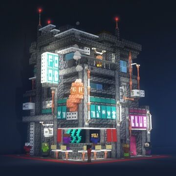 Cyberpunk Tower, Cyberpunk Minecraft, Cyberpunk House, Tower Minecraft, Cyberpunk Building, Japanese Cyberpunk, Minecraft Modern City, Ewolucje Eevee, Minecraft Steampunk