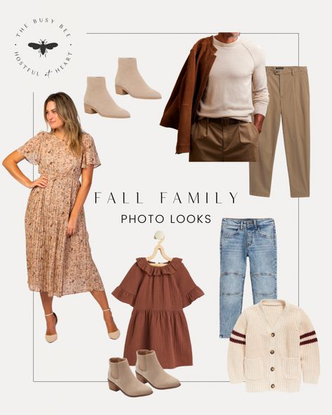 Fall Family Photo Fashion Fall Family Photos, Family Fashion, Busy Bee, Neutral Outfit, Fall Family, Fall Photos, Photo Look, Family Photo, Matching Outfits