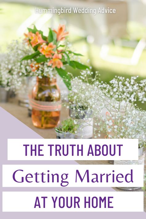 Getting married at home has many benefits as opposed to getting married at wedding venue. However, there are some things to know about getting married at home so you can have the best wedding experience ever for you and for your wedding guests. From considering cleaning your house, parking, and even letting your neighbors know what's going on, this post has all the tips you need if your wedding will be at home. // backyard wedding // brides // grooms // budget wedding // wedding tips // wedding Home Backyard Wedding, Backyard Wedding Bride, Weddings At Home, Hummingbird Wedding, House Parking, At Home Wedding, Cleaning Your House, Wedding At Home, Backyard Birthday Parties