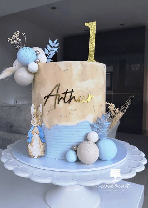 Peter The Rabbit Cake, Peter Rabbit Buttercream Cake, Peter Rabbit 1st Birthday Cake, Peter Rabbit Cake Ideas, Peter Rabbit Cakes, Rabbit Cake Ideas, Rabbit Theme Cake, Rabbit Cake Design, Peter Rabbit Christening Cake