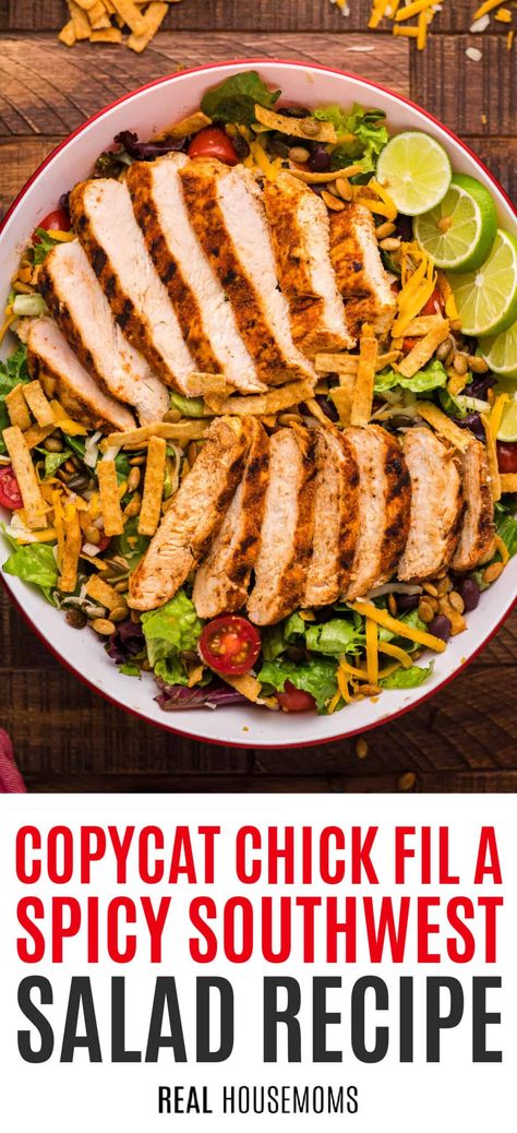 Spicy Chicken Salad Recipe, Spicy Southwest Salad, Creamy Salsa Dressing, Southwest Salad Recipe, Salsa Dressing, Spicy Chicken Breast, Salsa Salad, Southwest Chicken Salad, Creamy Salsa