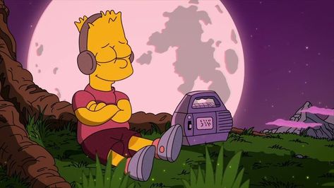 Pin on Lofi hip hop mix ~ Stress Relief, Relaxing Music Lofi Gif, Chill Vibes Aesthetic, 1366x768 Wallpaper, Bart Simpson Art, Music Cartoon, Cute Headers For Twitter, Simpsons Art, Hip Hop Art, Wallpaper Animes