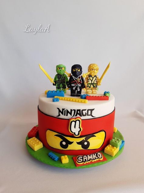 Ninja Go Birthday Cake, Ningajo Cake Lego, Lego Ninjago Birthday Cakes, Ninja Theme Cake, Lego Ninjago Cake Ideas, Lego Ninjago Birthday Party Ideas, Ninja Themed Birthday Cake, Ninjago Lego Cake, Ninjago Themed Birthday Party