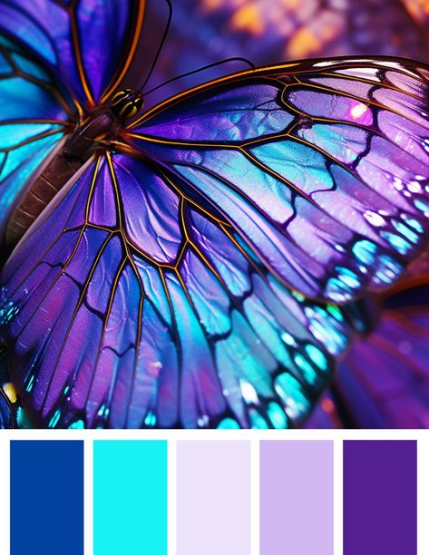 The Power and Prestige of Purple Color Palettes (+150) - Proactive Creative - Guides for Visual Artists Indigo And Green Color Palette, Color Combos Colours That Go Together, Purple Blue Color Palette, Spring Tumblers, Blue And Purple Color Palette, Anniversary Colors, Vivid Color Palette, Purple Colour Palette, Butterfly Colors