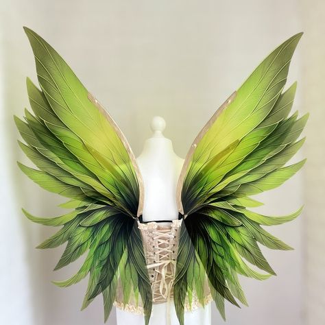 crystalwingsua - Etsy Fairy Wings Black, Forest Fairy Wings, Forest Fairy Costume, Green Fairy Wings, Elf Wings, Fairy Wings Costume, Costume Wings, Diy Wings, Summer Fairy