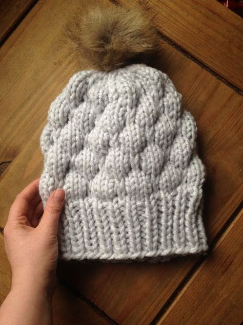 Free Knit Bubble Pattern Beanie Hat Download | PDF Document #beanie #knitting #beaniepattern Beanie Pattern Free, Crochet Beanie Pattern Free, Knit Beanie Pattern, Beanie Hat Pattern, Knitting Hats, Knitting Patterns Free Hats, Super Chunky Yarn, Chunky Knitting Patterns, Crochet Beanie Pattern