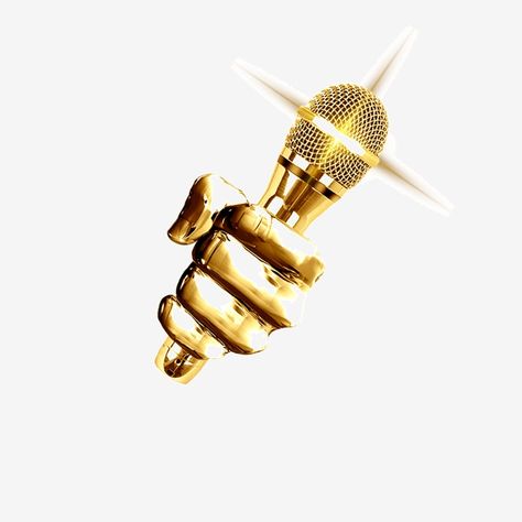 Cartoon Microphone, Microphone Clipart, Golden Microphone, Microphone Png, Gold Microphone, Microphone Images, Musical Instruments Clipart, Design Black Gold, Microphone Icon