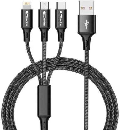 Offer Price: Rs 299 Regular Price: Rs 899 Length 1.2 m Round Cable Connector One: USB A|Connector Two: Type C, Micro USB, Lightning Cable Speed: 480 Mbps Mobile, Tablet Universal Charger, Charger Cord, Phone Cables, Charging Cord, Cellular Phone, Lightning Cable, Phone Charging, Phone Charger, Power Cable